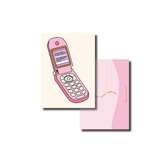 Girl summer phone kaart